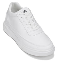 Elevator shoes height increase CALTO - X1647 - 2.8 Inches Taller (White) - Lightweight Sneakers