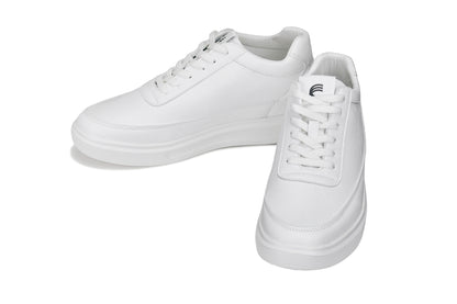 CALTO - X1647 - 2.8 Inches Taller (Pure White) - Lightweight Sneakers