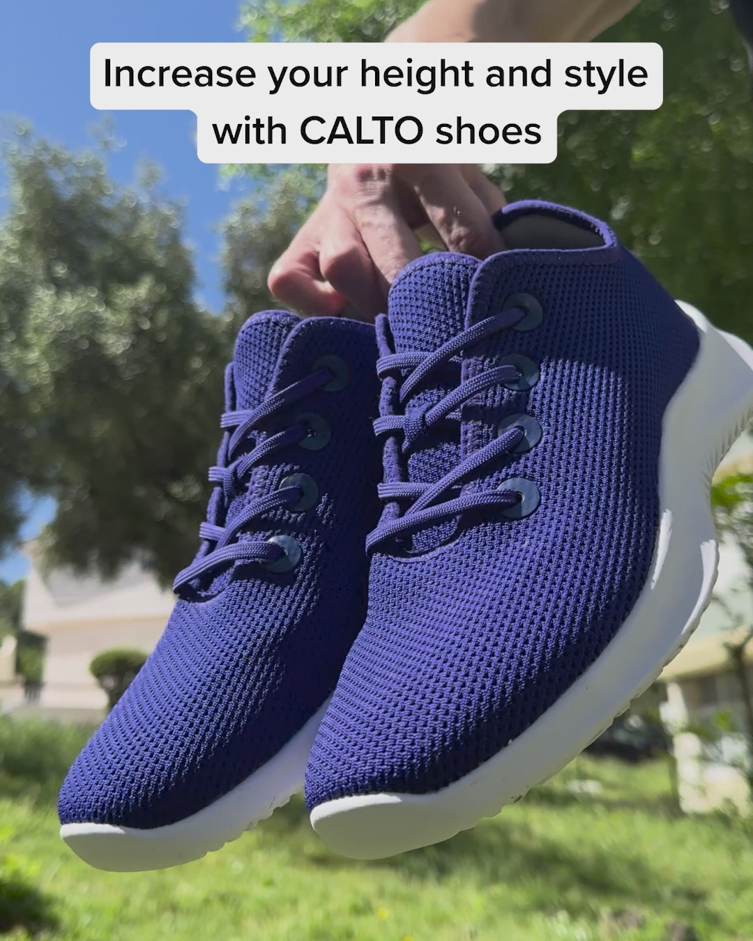 CALTO - Q501 - 2.4 Inches Taller (Heather Grey Merino Wool) - Ultra Lightweight Sneakers