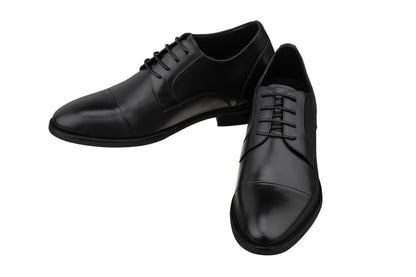 Elevator shoes height increase TOTO - K9277 - 2.8 Inches Taller (Black) - Dress Oxford