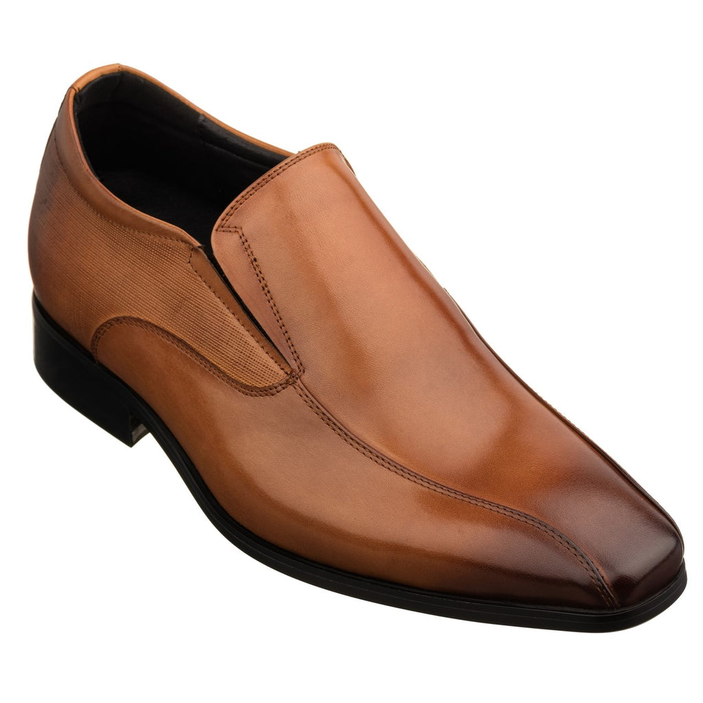 Height Increase Elevator Shoes Men TOTO - Y6362 - 2.2 Inches Taller (Brown) - Slip-On Dress Oxford, 8 Height Increase Elevator Shoes Men TOTO - Y6362 - 2.2 Inches Taller (Brown) - Slip-On Dress Oxford, 8