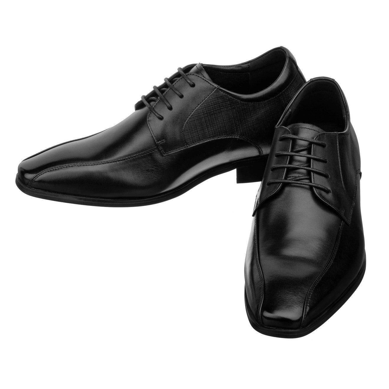 Elevator shoes height increase TOTO - Y6363 - 2.2 Inches Taller (Black) - Dress Oxford