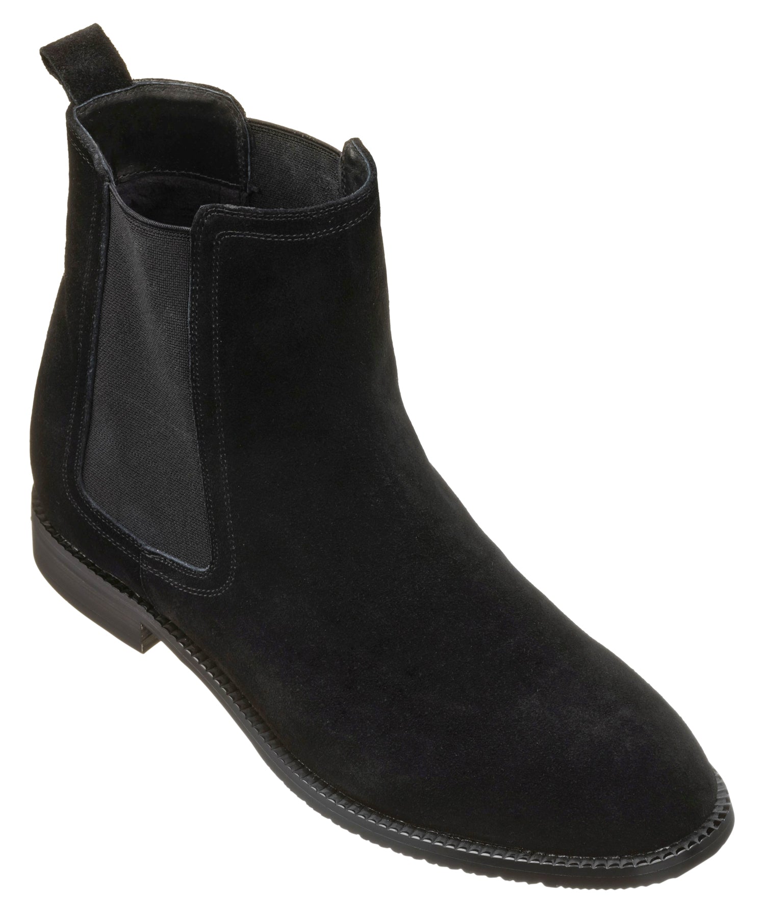CALTO - K33090 - 2.9 Inches Taller (Black) - Suede Chelsea Boot ...