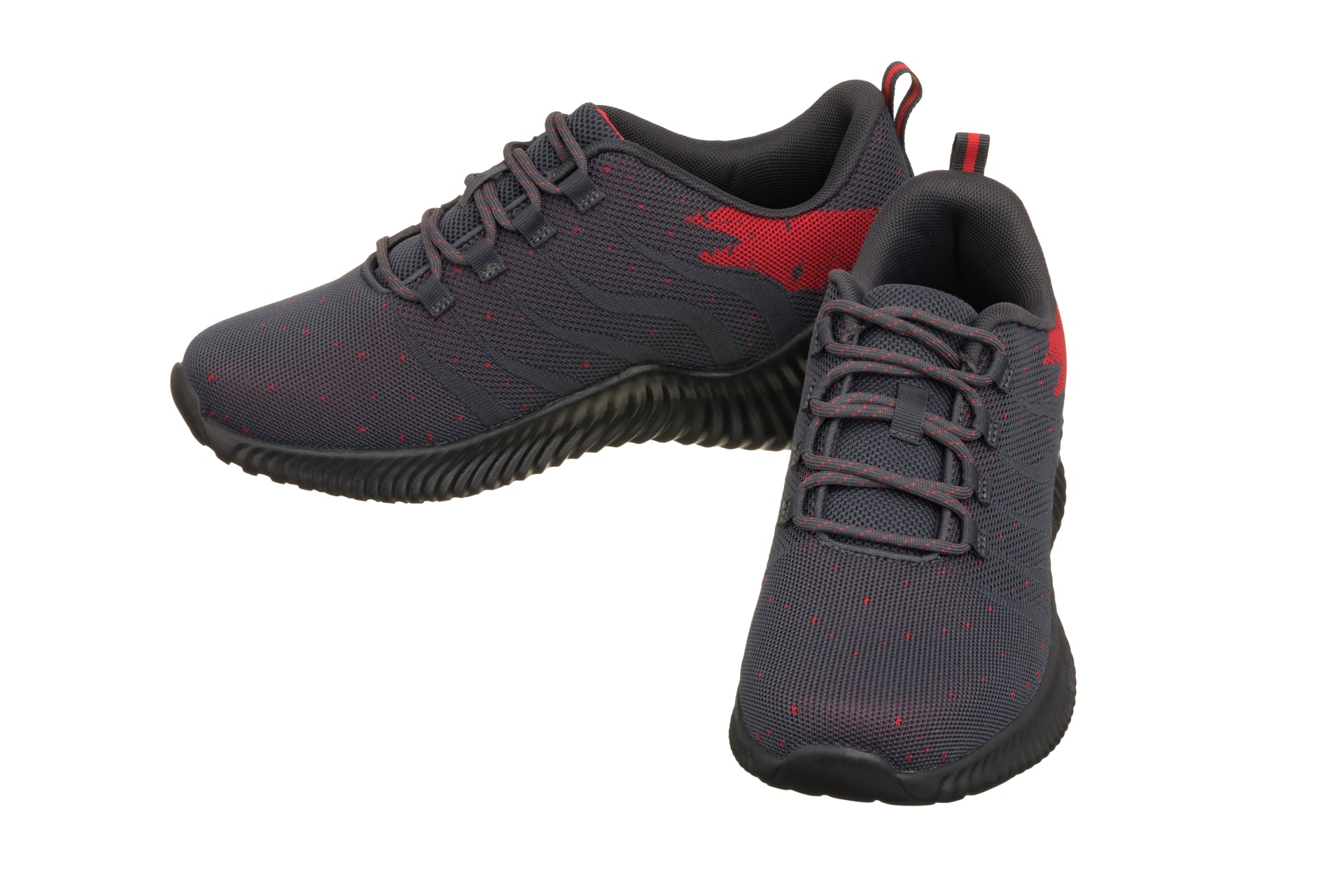 Elevator shoes height increase CALTO - Q218 - 2.8 Inches Taller (Grey/Red) - Ultra Lightweight