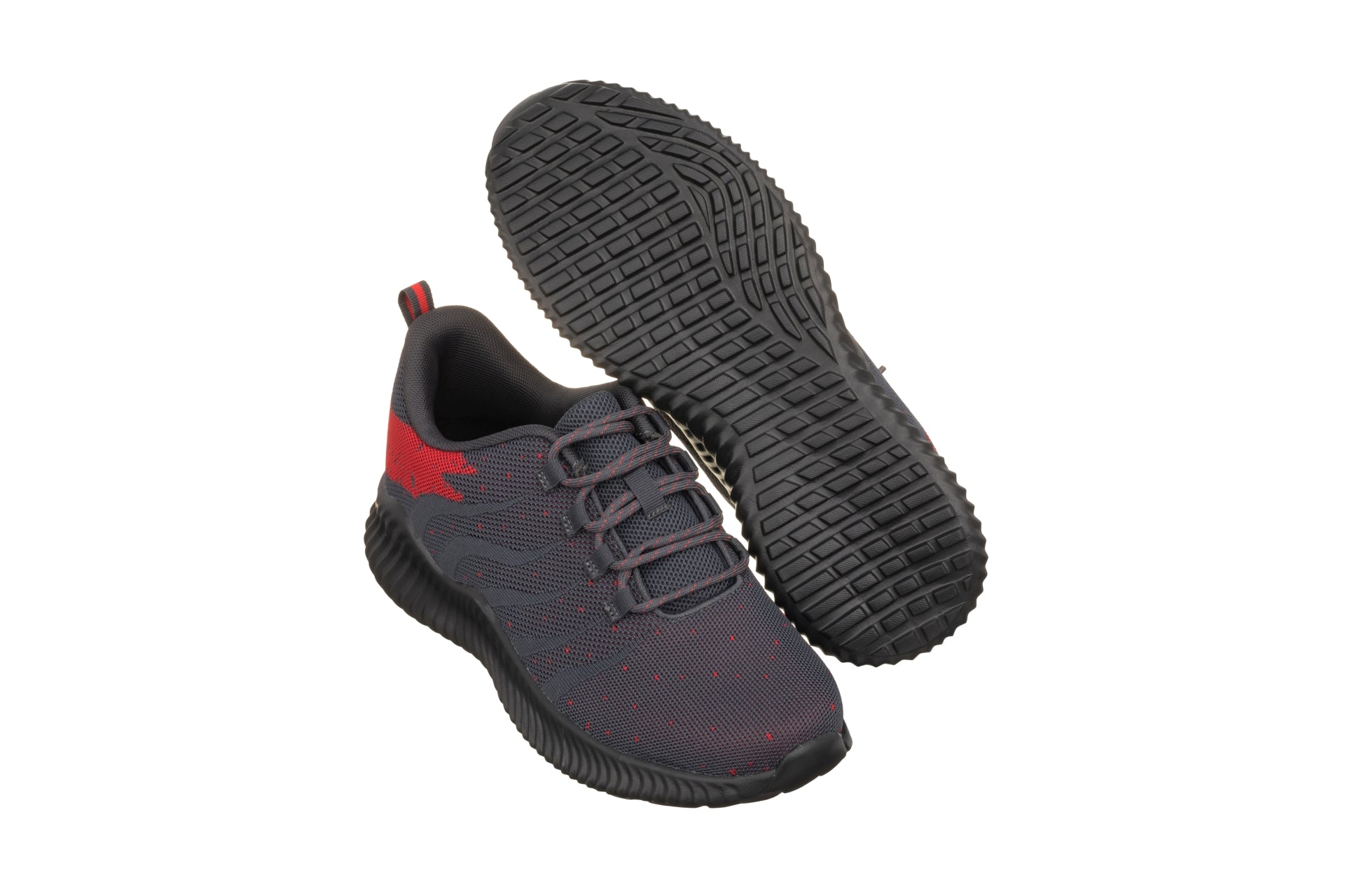 Elevator shoes height increase CALTO - Q218 - 2.8 Inches Taller (Grey/Red) - Ultra Lightweight