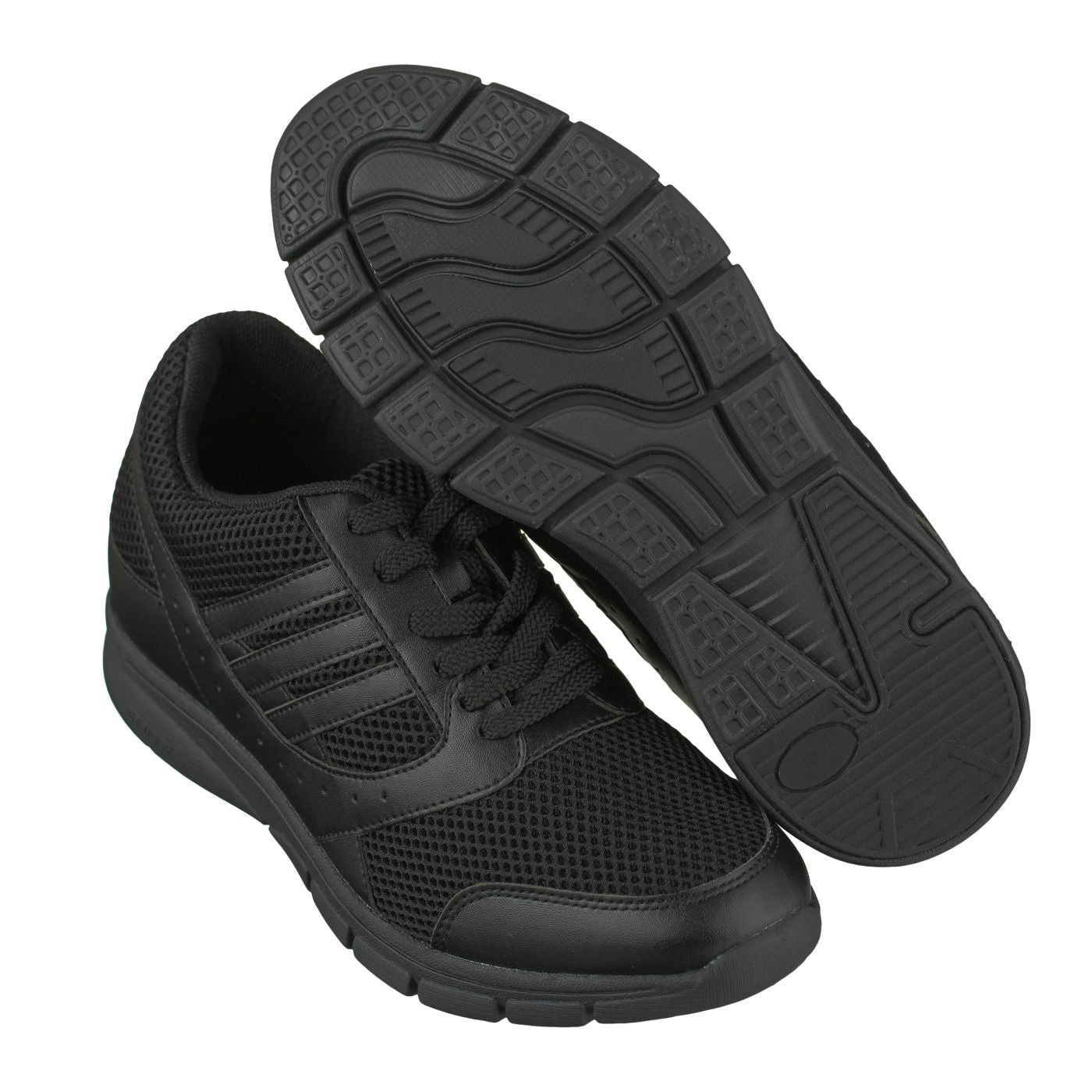 Elevator shoes height increase TOTO - X6319 - 2.8 Inches Taller (Black) - Super Lightweight