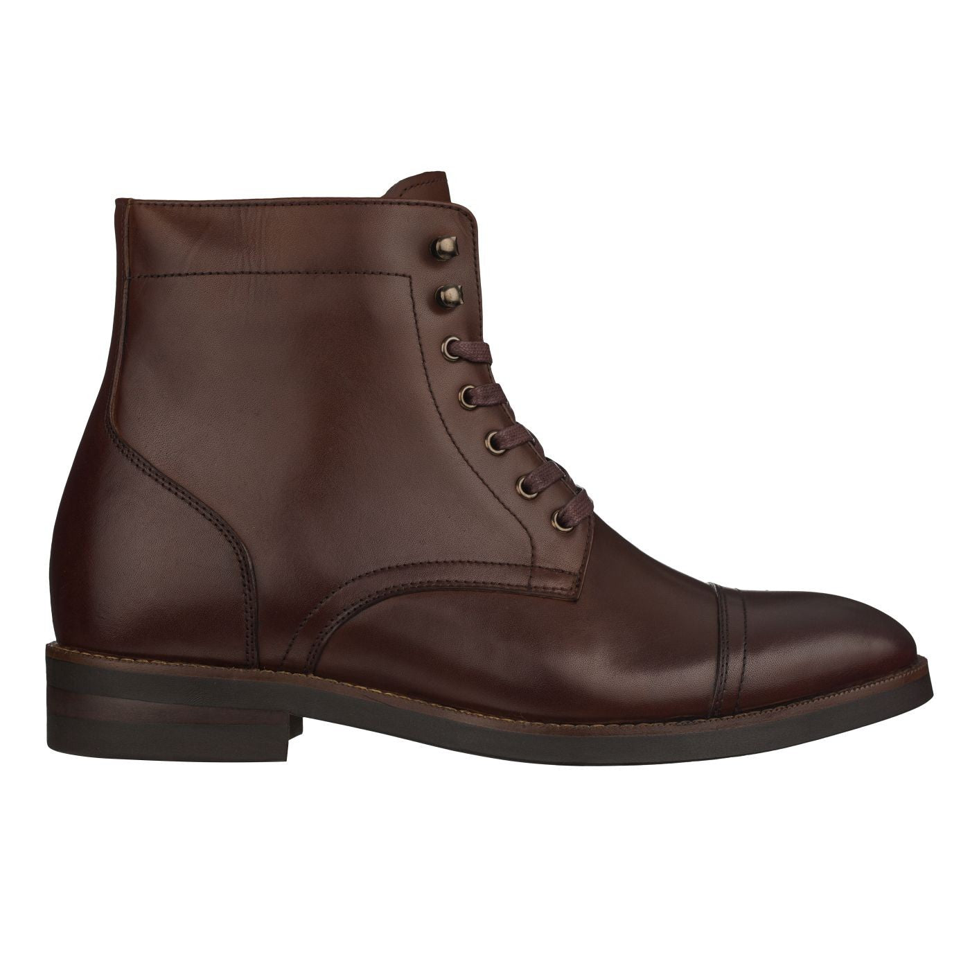 CALTO Cordovan Dark Brown Men's Elevator Boots - S9011 – Tallmenshoes.com