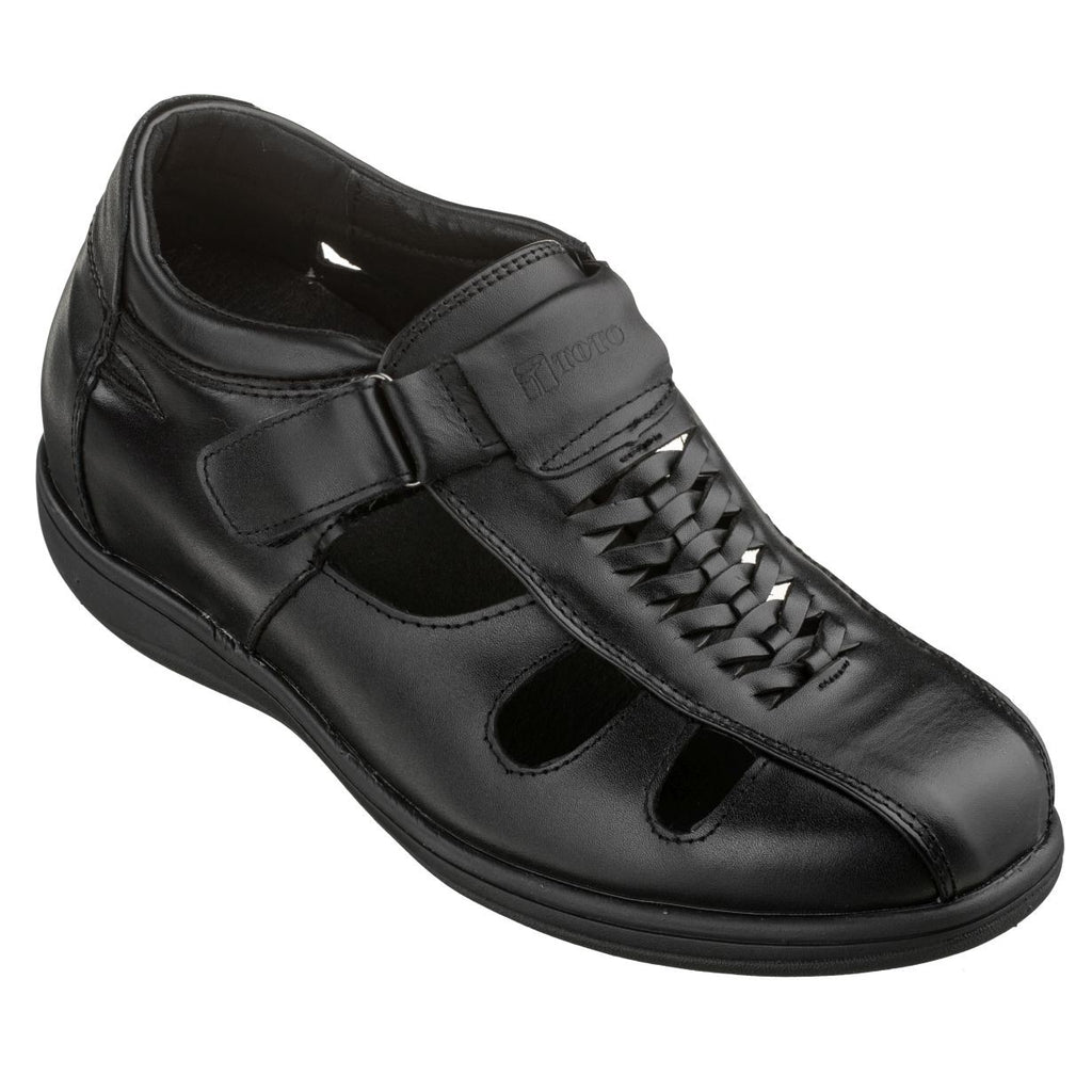 TOTO Braided Black Leather 3 Inch Height Increasing Sandals Men’s Size 8 TOTO - G13072 - 3.2 Inches Taller (Cordovan Dark Brown  main image 4