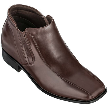 CALDEN Leather Zipper Dress Boots