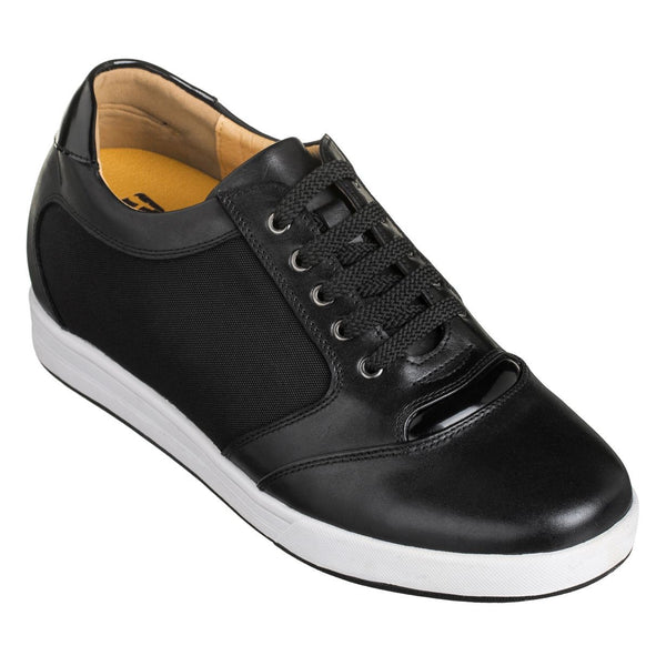 TOTO 2” Men\'s Heightening Elevator Shoes Black Leather Size 8 Toto Height Increasing Leather Boots Invisible Elevator  main image 4